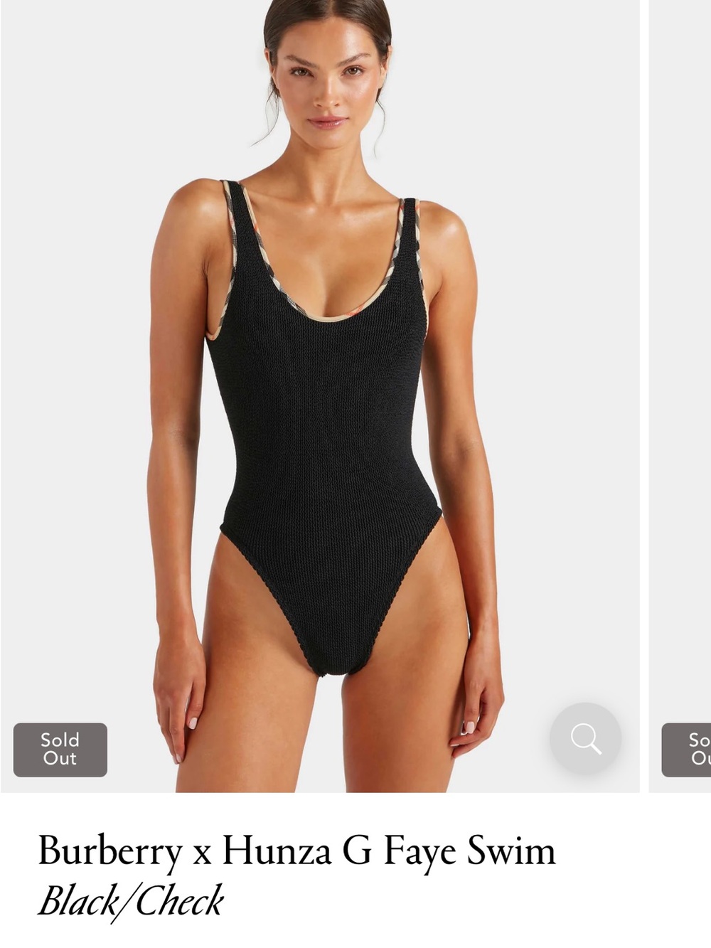 Burberry x Hunza G Faye Swim
Black/Check SOLD OUT